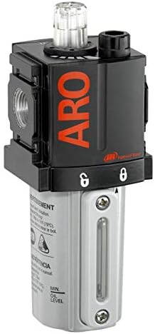 Ingersoll Rand ARO L36341-100-VS Podmazivač zračne linije, 1/2 NPT - 150 PSI Maks ulaz, crni / sivi