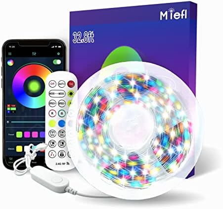 MIEFL Smart boja mijenja Božić svjetla 213 načina, App pod kontrolom vodootporan Božić niz Fairy Light Unutarnji Vanjski, 32.8 ft