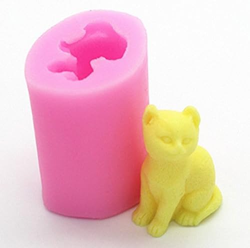 Moldfun 3d mait kitten Candle kalup male veličine Slatki mačji silikonski kalup za fondant, mini sapun, polimerna glina, vosak, bojice