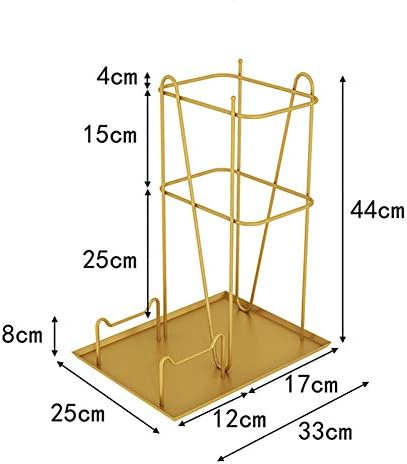 ZESUS metalni kišobran ima držač samostojećih ulaza za skladištenje u kanti za hodanje štapova u suncobranima / zlato / 33x25x44cm