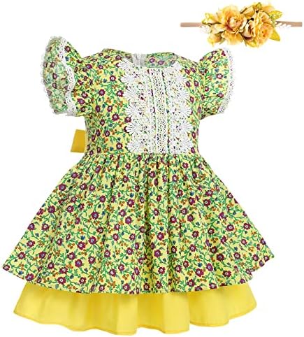 TODDLER Baby Girl Ljetna haljina Birthday Party School Outfits Ruffle Sladoled Smart swirl klizač Swing haljina