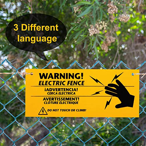 8 komada električna ograda znakovi upozorenja 10 x 4 inča Plastična električna ograda sigurni znakovi upozorenje upozorenje za opasnost