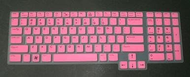 Bingobuy polu-srednje ružičasta Ultra tanka meka silikonska tastatura zaštitni poklopac kože za Dell Alienware M17X R1 R2 R3 R4 sa