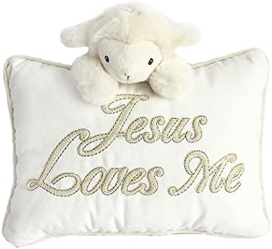Mon Ami Isus me voli jagnje dizajner pliš jastuk, odličan za bebu krštenje poklon, zabava rasadnik, dijete Soba & Home dekor poklon,