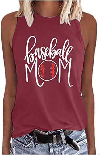 Mama majica za žene bejzbol majčino majice poklon pismo Ispis casual crewneck majica bez rukava