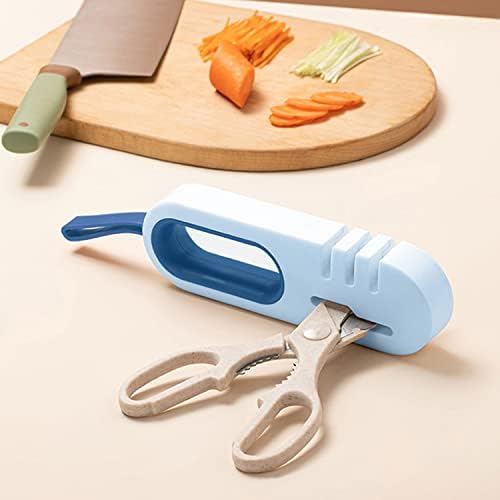 BLUEARKS Oštrilice za noževe, 4-u-1 pribor za kuhinjske noževe, 3-stepeni Oštrilac za noževe pomaže u popravljanju, obnavljanju, poliranju oštrica