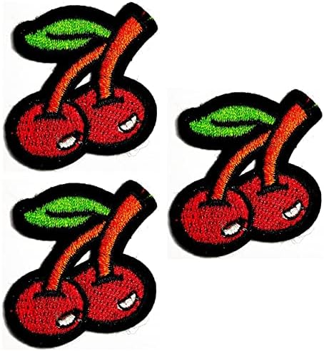 Cherry Fruit Vezena Deca Crtani Film Aplikacija Gvožđe Na Šiju Na Amblemu Odeća Kostim