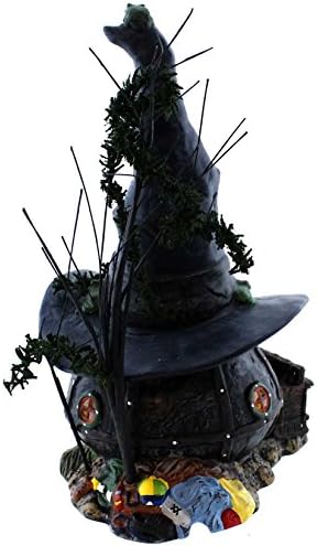Odjel 56 Keramičko selo za snijeg Halloween Witch Hollow Toads i žabe Witchcraft Haunt Lit House, 5,91 inč, višebojni