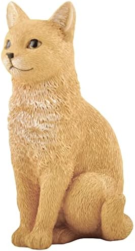 JFSM INC. 3 Siva mačka koja sjedi ručno oslikana mini figurica