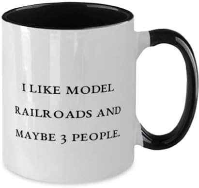 Model željeznice pokloni za muškarce žene, Volim Model željeznice, neprikladan model željeznice dva tona 11oz Šolja, šolja od prijatelja,