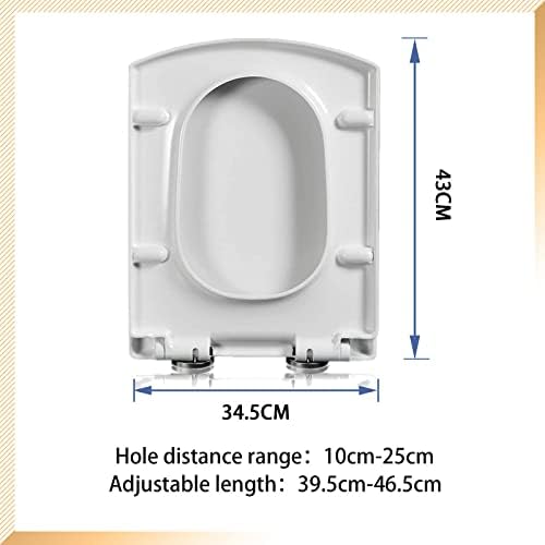 Toaletno sjedište mekano blisko bijelo brzo otpuštanje toaletni sjedala kvadratni oblik jednostavan gornji fiksiranje čvrst WC LOO