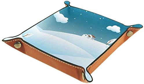 Lyetny snijeg prekrivena brda Ispis Organizator pladanj za skladištenje kreveta Beddide Caddy Desktop ladica Promjena ključeva novčanik