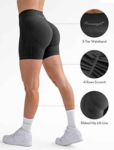 Freseught Workhout Hotcos Ženska visoka struka Bešavna kontrola trbuha Scrounch Butt Lift Gymer Biker joga kratke hlače