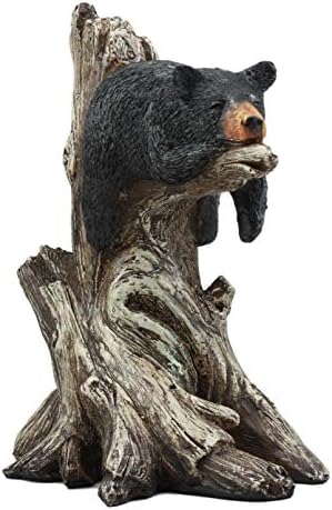 Ebros Lazy Days of Ljeto Crni medvjed koji spavaju na drveću Grnki statuu Divljač šumski rustikalni kabinski dekor medvjeda figurica