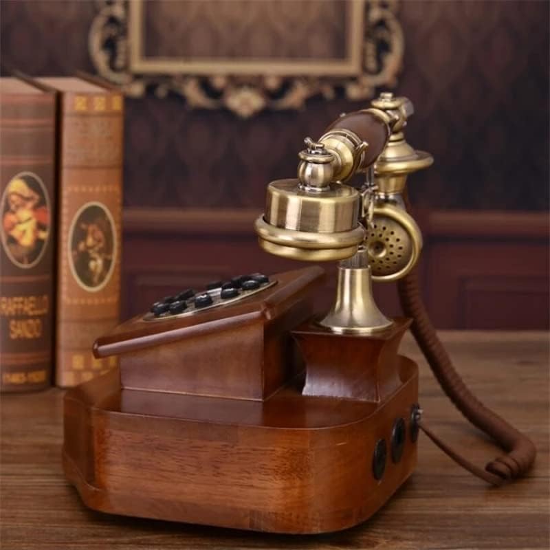 Wenlii Antique europski retro fiksni telefon s pozivom ID Clock Clock Mersttone Timing funkcija Fiksni telefon za hotle