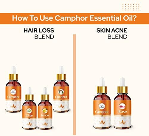 CrySalis kamforsko ulje | čisti i prirodni neoteženi esencijalni organski standard za njegu kože i kose | Ulje terapijskog razreda,