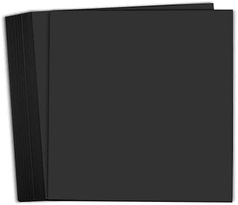 Hamilco 8x8 Crni kartonski papir 80 lb Cover kartica zaliha 100 pakovanja
