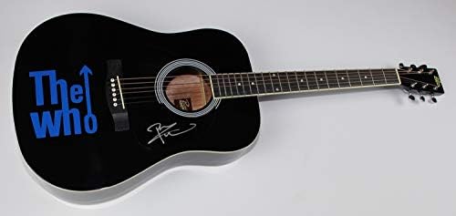 The Who Fliper Wizard Pete Townshend Potpisao Autogramom Crne Pune Veličine Akustičnu Gitaru Loa