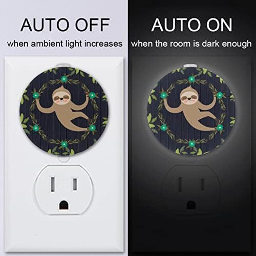 2 paketa Plug-in Nightlight LED Night Light lenjivac sa senzorom sumraka do zore za dečiju sobu, dečiju sobu, kuhinju, hodnik