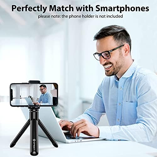 Webcam Statiod, EMEET Professional Web kamera mini stativa, prenosiva i lagana, podesiva visina od 5,7-12,2 u stabilnoj upotrebi,