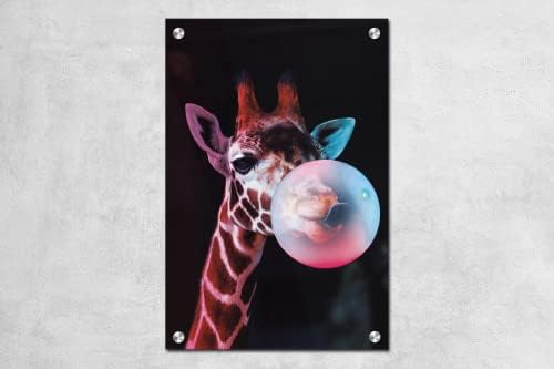 KRIPTONITNI akrilni stakleni okvir moderna umjetnost žirafa životinjska neonska serija-akrilna zidna Umjetnost NFT - slika fotografija