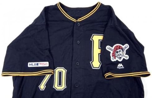 2019 Pittsburgh Pirates Tyler Lyons 70 Igra izdana Black Jersey 150 Patch 48 33 - Igra Polovni MLB dresovi