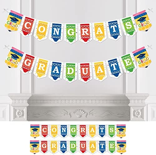 Velika tačka sreće osnovni Grad - Dečija diplomska zabava Bunting Banner-dekoracije za zabavu-Čestitam diplomirani
