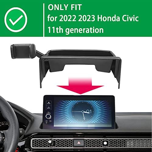 Mrtech nosač za mobilni telefon za automobil kompatibilan sa Honda Civic 2022 2023 11th Gen držač za mobilni telefon Organizator nadzorne ploče