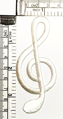 Kleenplus 3kom. Bijela Muzika Note Patch Cartoon Stickers Crafts Arts Sewing Repair vezeno gvožđe na šiju na bedž zakrpe za DIY farmerke