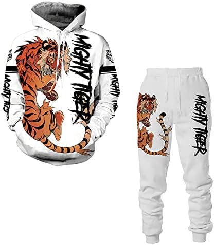 3D Tiger timed muške odjeće casual hoodie hlače postavlja šarene dukseve cool ženske trenerke harajuku muns