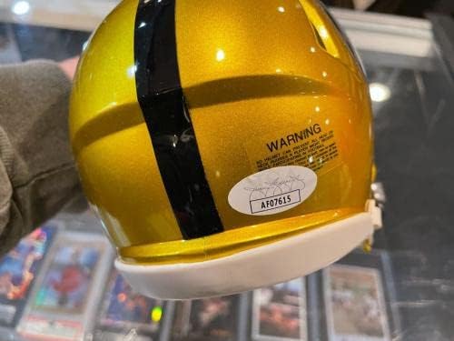 Craig Heyward Gold Pittsburgh Steelers potpisan auto Mini kaciga JSA - autograme NFL Helmets