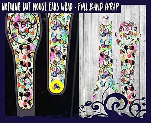 Nothing but Ears Wrap - with Matching Ears & Puck Decal-Magic Band Skin Vinyl Decal Wraps ~ par ~ obje strane