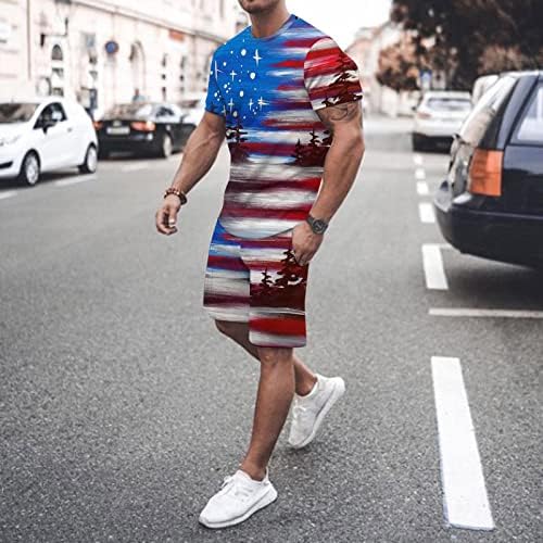 Patriotske kratke hlače za muškarce Dan nezavisnosti Tors i kratke hlače Brze suhi američki zastave Atletska odijela