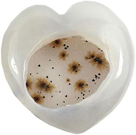 Prirodni kristal Agat Druzy Geode Heart Love Pocket Stone Polirano liječenje čakre reiki palminski kvarcni pjenušava gemmy uzorak