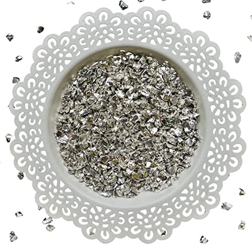 Zapanjujuće srebrne staklene pahulje od sjaja nadahnute jumbo teglu 100gms