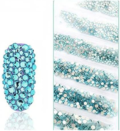 1728kom Lake Blue Nail Art Rhinestones Glitter Crystal Gems 3d Savjeti dekoracije od 24/7 prodavnica