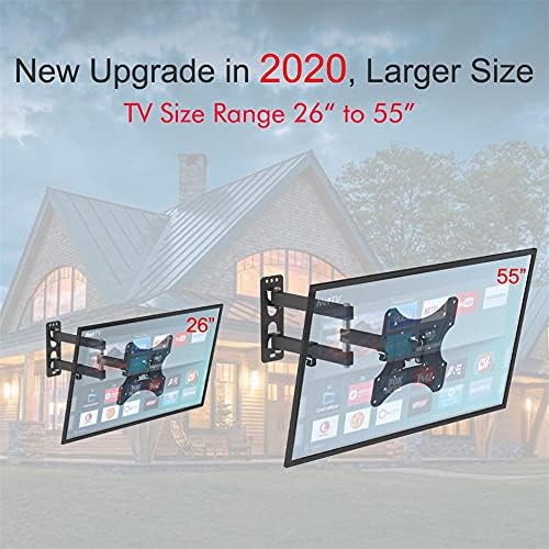 Nehrđajući čelik Moderni TV zidni štand za najviše 26-55 inča ravne zakrivljene televizore, zidni TV zidni stalak do 30kg podesiva