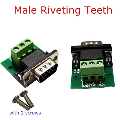 DB9 do 3pin terminal RS232 Konverter adapter za zakovice zuba muško za arudino uno mega plc