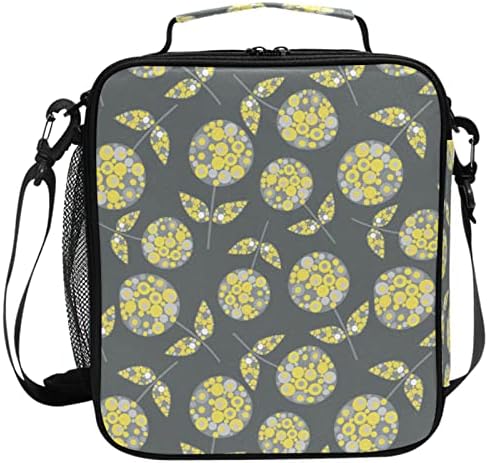 ZZXXB cvijeće sa izolovanom torbom za ručak na točkice termo hladnjača za višekratnu upotrebu torba za putovanja na otvorenom sa naramenicom