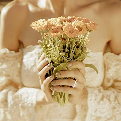 Prstenje za vašu djevojku Angažman okrugli rez Zirkoni Žene vjenčani prstenovi nakit za žene za žene puni dijamantski dame prsten