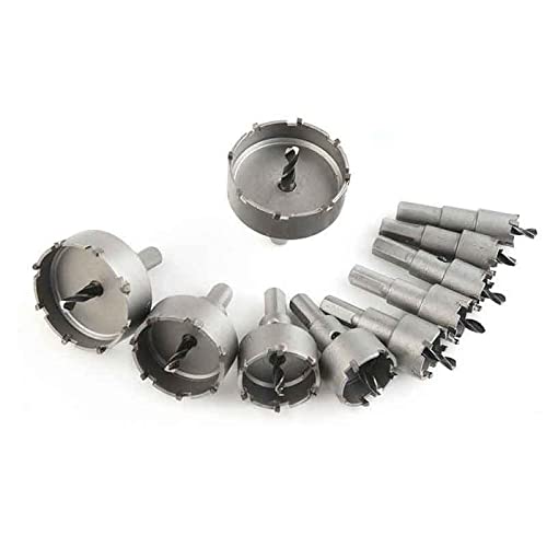 10pc TCT burgija Carbide Steel 16-53mm Set testere za rupe za Nerđajući čelik gvožđe aluminijum za sečenje metala električni alati