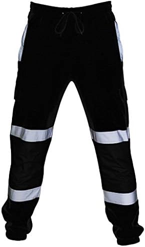 Yowein Reflective teretne hlače Muškarci Putni radni kombinezoni Ležerne pantalone za pantalone Reflektivne hlače Noćna pantalona