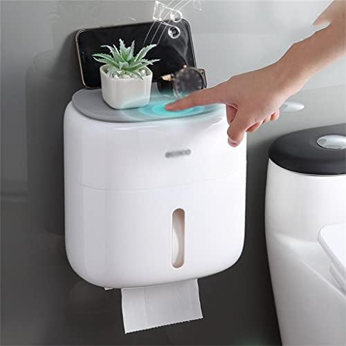 SAWQF kutija za toaletne maramice ladica za toaletni papir zidna perforirana polica za toaletni papir u kupaonici