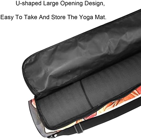 Torba za prostirku za jogu, ruže umjetnički umjetnik Kreativna umjetnička Vježba Yoga Mat Carrier torba za nošenje prostirke s punim