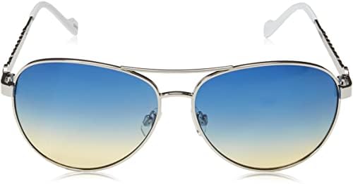 Jessica Simpson J5702 Classy ženske metalne pilotske naočare za sunce sa UV zaštitom. Glam pokloni za nju, 61 Mm