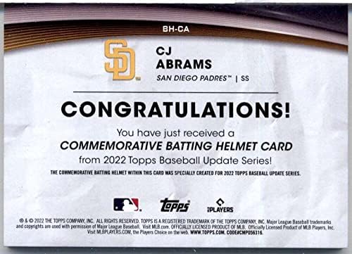 2022 Ažuriraj prigodni kaciga za bacanje relikvija BH-CA CJ Abrams RC Rookie proizveden San Diego Padres MLB bejzbol trgovačka kartica